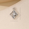 Metal Micro Pave Cubic Zirconia Pendants PW-WGB6EEC-06-1