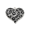 Brass Micro Pave Clear Cubic Zirconia Pendants KK-L228-43A-P-1