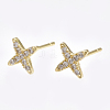 Brass Ear Studs KK-S348-215-2