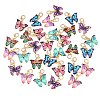 30Pcs 6 Colors Alloy Enamel Pendant Decorations HJEW-YW00117-1