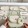 DIY PU Leather Donut Charms Crossbody Lady Bag Making Sets PW-WG38327-03-1