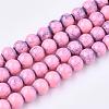 Spray Painted Glass Beads Strands X-GLAD-S075-6mm-68-1