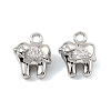 Brass Micro Pave Cubic Zirconia Charms KK-C155-22P-1