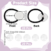 20Pcs Stainless Steel Elastic Hair Ties Findings OHAR-UN0001-01-3