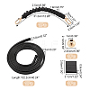 PU Imitation Leather Braided Bag Handles and Purse Drawstring FIND-WR0009-13-2