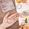 6Pcs 6 Styles Alloy Spring Gate Rings FIND-BBC0002-40-3