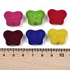 Flocking Opaque Acrylic Beads OACR-B051-01B-3