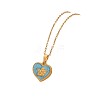 304 Stainless Steel Enamel Pendant Necklaces WG49C4D-03-2