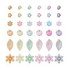 300Pcs 6 Style Transparent Acrylic Bead Caps TACR-CD0001-03-1