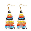 Bohemian Style Handmade Beaded Tassel Dangle Earrings GE5173-5