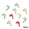 10Pcs 304 Stainless Steel Enamel Charms STAS-YW0003-43A-1