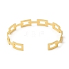 304 Stainless Steel Hollow Rectangle Cuff Bangles LS-BJEW-H322-01G-5