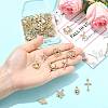 50Pcs 10 Styles Alloy Crystal Rhinestone Pendants ALRI-FS0001-14-5