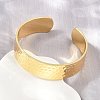 15.5MM Brass Textured Open Cuff Bangles for Women KK-CBA68DA-11G-3