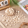 300Pcs Wood Cabochons WOOD-ME0001-24-4
