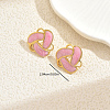 Stainless Steel Enamel Woven Stud Earrings LS-DE9374-3-2