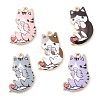 25Pcs 5 Styles Rack Plating Alloy Pendants ENAM-CJ0004-73-7