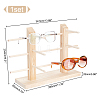 Wooden Eyeglasses Display Stands ODIS-WH0043-16B-2