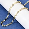 3.5MM Brass Rolo Chain Necklaces for Women NJEW-F366-02B-3