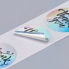 Rainbow Laser 1 Inch Thank You Sticker DIY-A006-G02-4