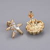 Iron Hair Clip and Stud Earrings Jewelry Sets SJEW-E331-04-3