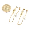 Brass Chains Tassel Earrings EJEW-TA00271-2