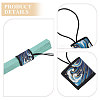 3Pcs 3 Styles PVC & Polyamide Folding Fan Buckle AJEW-CA0004-87-4