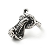 316 Stainless Steel Snake Finger Ring RJEW-C030-05E-AS-3