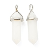 Natural White Jade Pointed Pendants G-M378-01P-A12-6