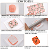 CRASPIRE 8 Sheets 4 Style Flower Pattern Ceramics Clay Water Transfer Paper DIY-CP0010-36A-01-6