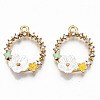 Alloy Enamel Pendants ENAM-S126-003B-RS-1