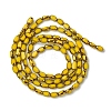 2 Strands Electroplate Opaque Color Glass Beads Strands EGLA-YW0005-26F-1