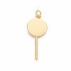 Brass Enamel Pendants KK-S362-033B-NR-2