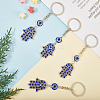 5Pcs Alloy Lampwork Keychain Bar KEYC-CP0001-41-3