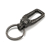 Tibetan Style 316 Surgical Stainless Steel Fittings with 304 Stainless Steel Key Ring FIND-Q101-10AS-02-2