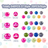 540Pcs 27 Style Spray Painted ABS Plastic Imitation Pearl Beads OACR-TA0001-18-3