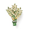 Rhinestone Wheat Brooch Pin JEWB-C003-01-1