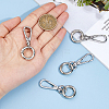 4Pcs Zinc Alloy Spring Gate Ring Keychain HJEW-DC00030-3