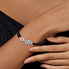 1Pc Sport Theme Acylic & Alloy Braided Bead Bracelets BJEW-LP0003-23D-1