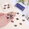 20Pcs 2 Colors Opaque Acrylic European Beads OACR-SC0003-04-3
