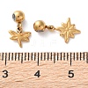 Ion Plating(IP) 304 Stainless Steel Dangle Stud Earrings EJEW-Q003-01G-3