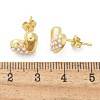 Brass Stud Earrings EJEW-F359-11G-3