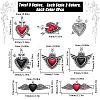 24Pcs 6 Styles Alloy Enamel Pendants ENAM-SC0005-03-2