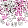 120G Electroplate Opaque Acrylic Beads OACR-SP0001-78B-1
