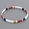 Bohemian Glass Seed Beaded Stretch Bracelets JM4508-15-1