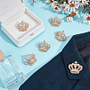6Pcs Crystal Rhinestone Crown Brooch JEWB-PH0001-53-4