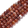 Natural Striped Agate/Banded Agate Beads Strands G-G582-8mm-59-2