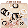 10Pcs 2 Colors Ring Silicone Beads SIL-DC0001-79-4