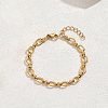 Minimalist Stainless Steel Oval Link Chain Bracelets for Women VK7404-3