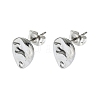 Non-Tarnish 304 Stainless Steel and 201 Stainless Steel Stud Earring Findings LS-STAS-L024-003P-07-1